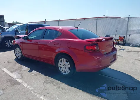 2014 Dodge Avenger Se из США, поврежденный, VIN 1C3CDZAB4EN214882